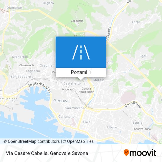 Mappa Via Cesare Cabella