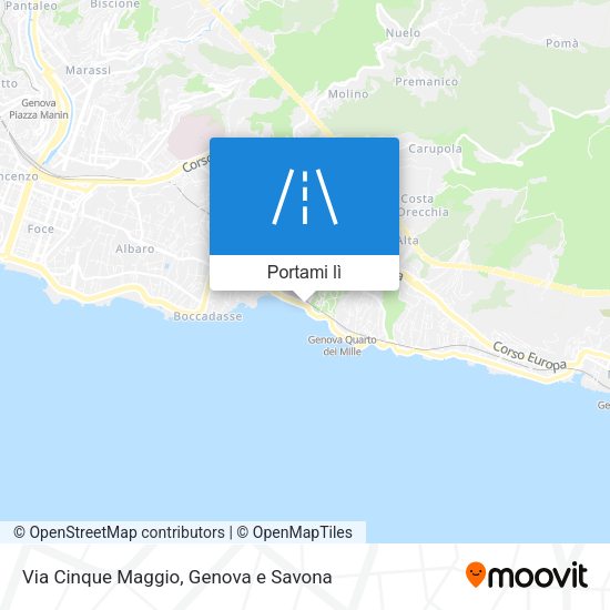 Mappa Via Cinque Maggio