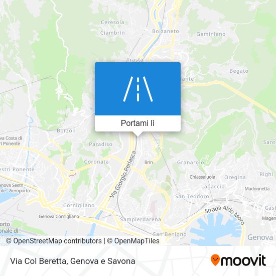 Mappa Via Col Beretta