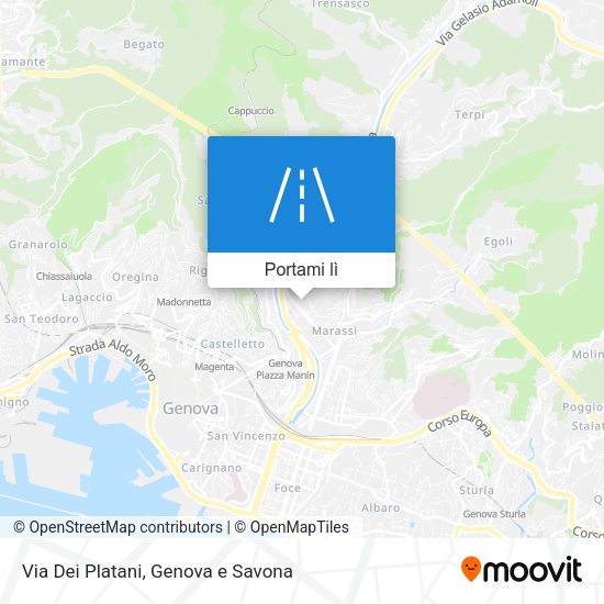 Mappa Via Dei Platani