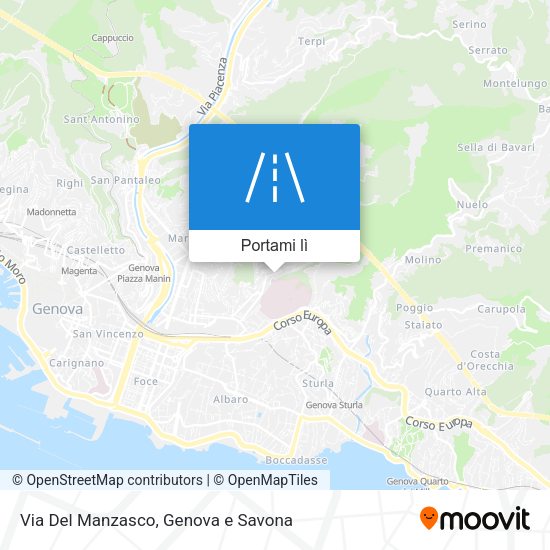 Mappa Via Del Manzasco