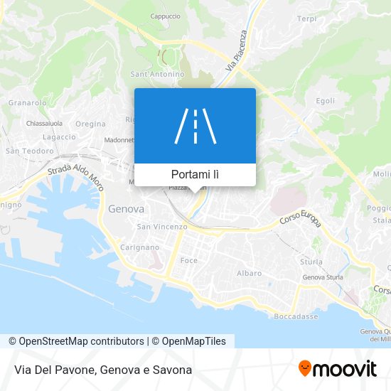 Mappa Via Del Pavone