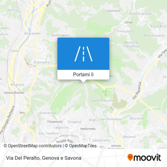 Mappa Via Del Peralto