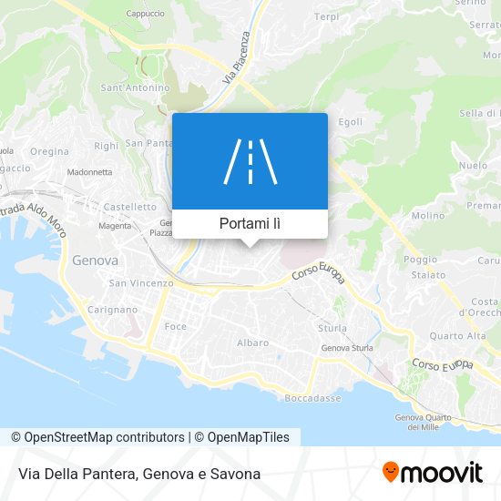 Mappa Via Della Pantera