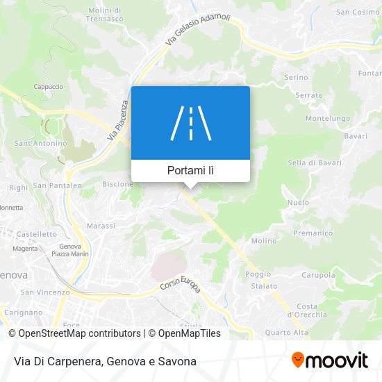 Mappa Via Di Carpenera