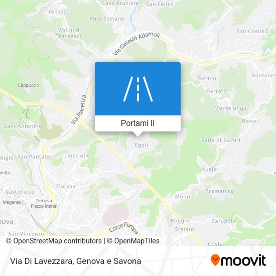 Mappa Via Di Lavezzara