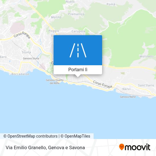 Mappa Via Emilio Granello