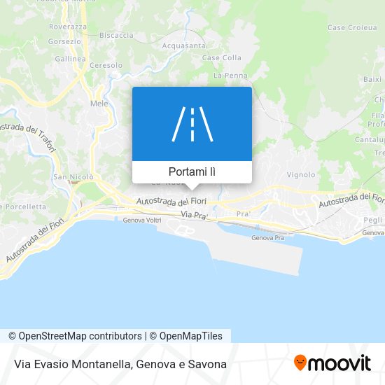 Mappa Via Evasio Montanella