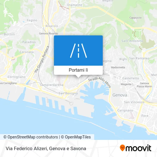 Mappa Via Federico Alizeri