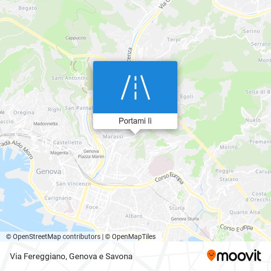 Mappa Via Fereggiano