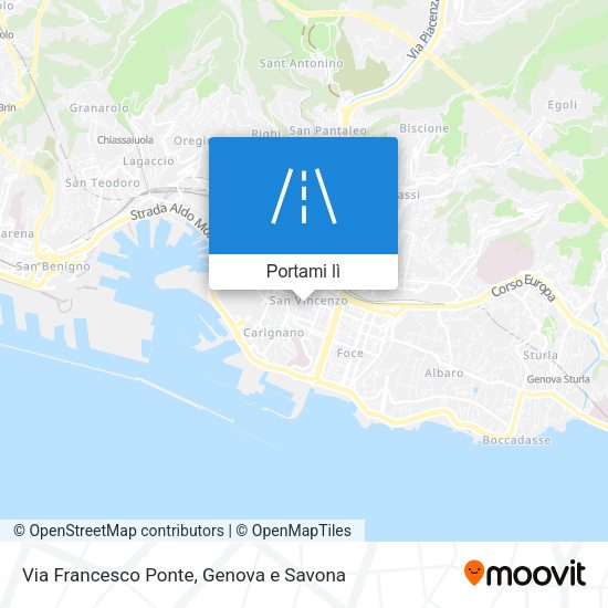 Mappa Via Francesco Ponte