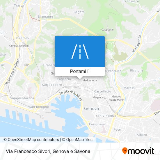 Mappa Via Francesco Sivori