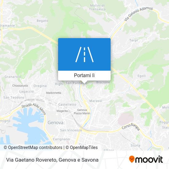 Mappa Via Gaetano Rovereto