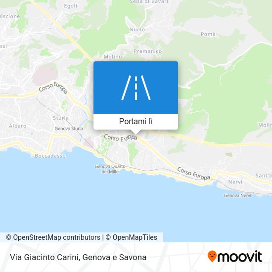 Mappa Via Giacinto Carini