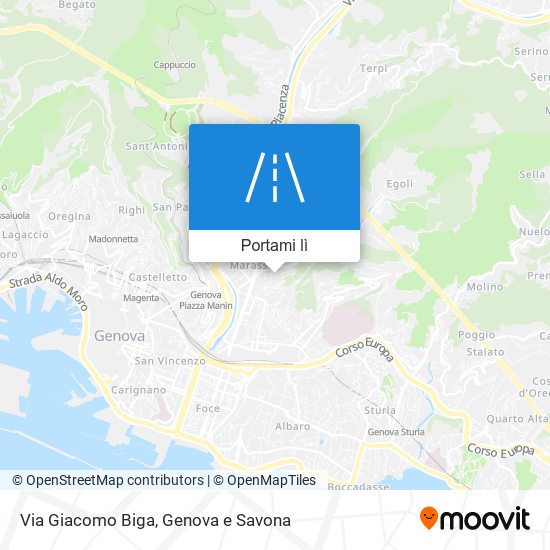 Mappa Via Giacomo Biga