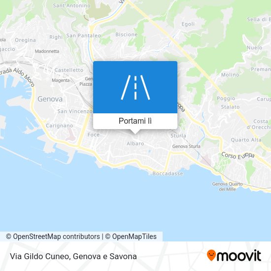 Mappa Via Gildo Cuneo