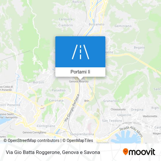 Mappa Via Gio Batta Roggerone