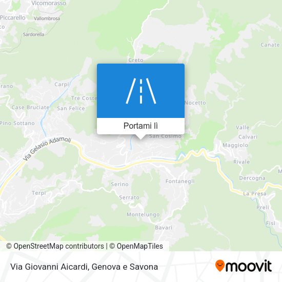 Mappa Via Giovanni Aicardi