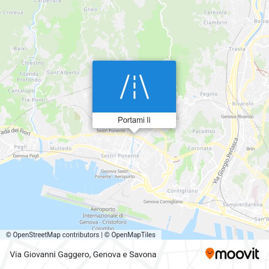 Mappa Via Giovanni Gaggero