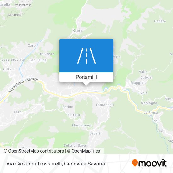 Mappa Via Giovanni Trossarelli