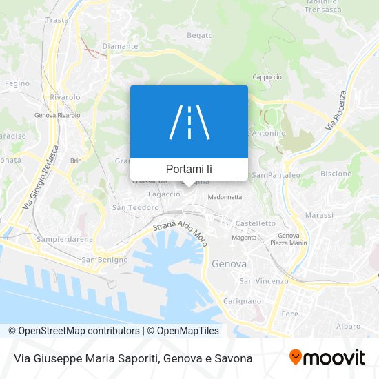 Mappa Via Giuseppe Maria Saporiti