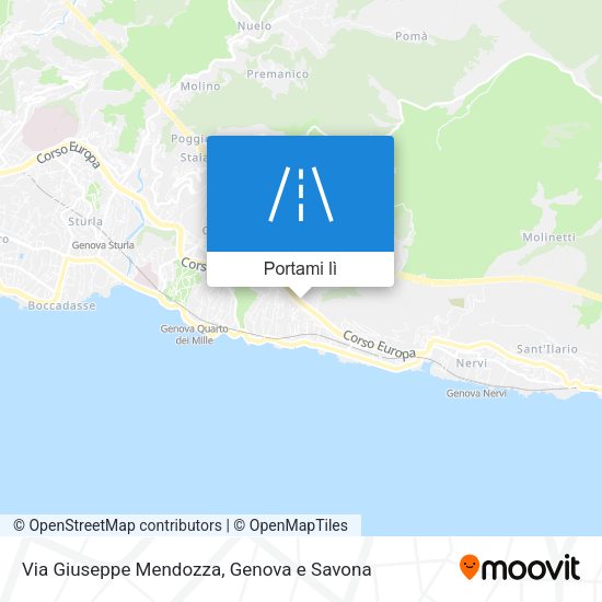 Mappa Via Giuseppe Mendozza