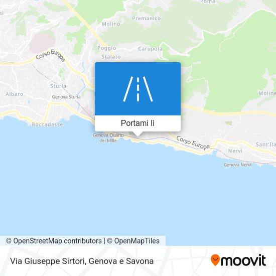 Mappa Via Giuseppe Sirtori