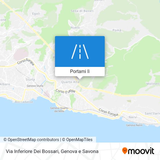 Mappa Via Inferiore Dei Bossari