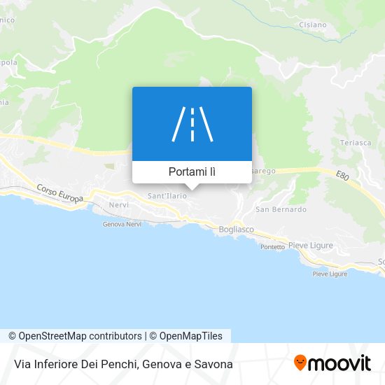 Mappa Via Inferiore Dei Penchi