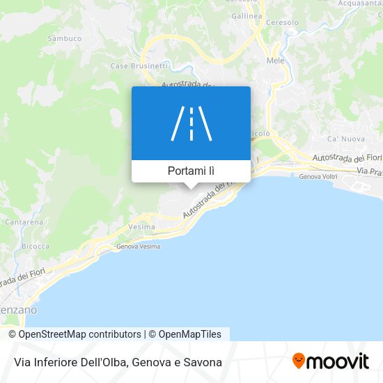 Mappa Via Inferiore Dell'Olba