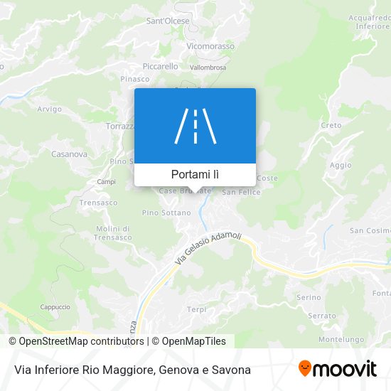 Mappa Via Inferiore Rio Maggiore