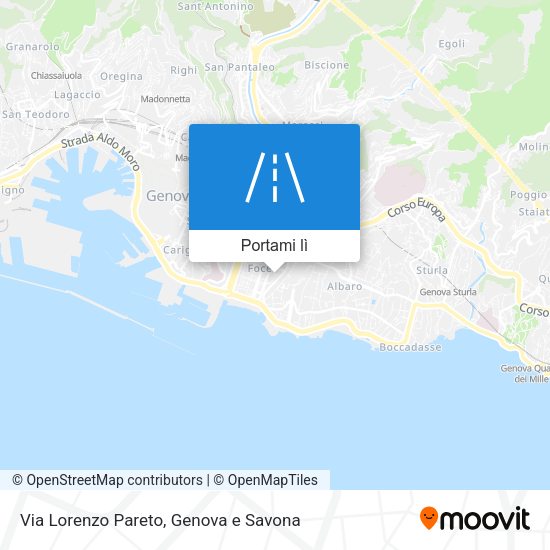 Mappa Via Lorenzo Pareto