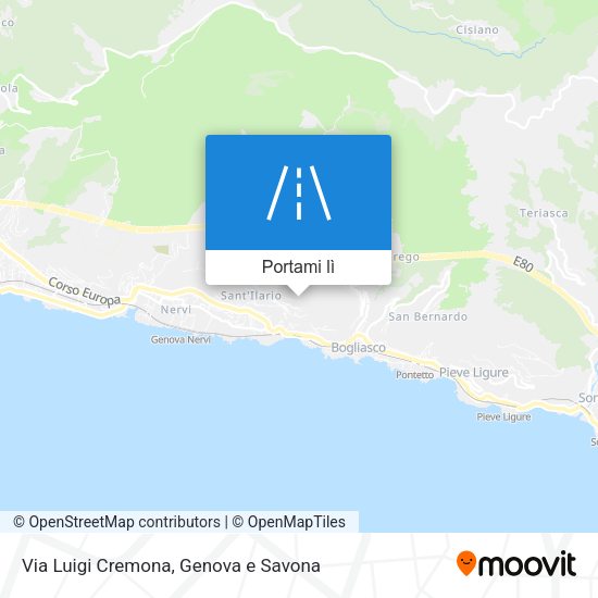 Mappa Via Luigi Cremona