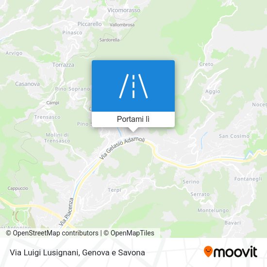 Mappa Via Luigi Lusignani