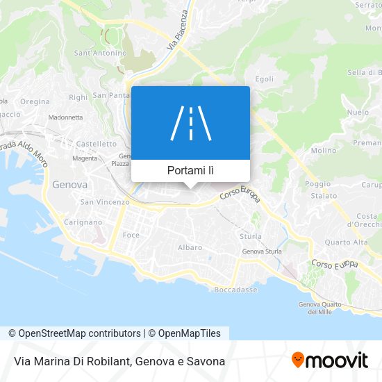 Mappa Via Marina Di Robilant