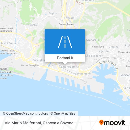 Mappa Via Mario Malfettani