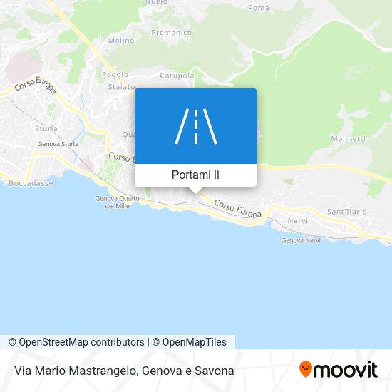 Mappa Via Mario Mastrangelo
