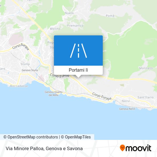 Mappa Via Minore Palloa
