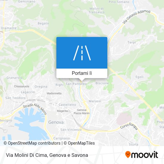 Mappa Via Molini Di Cima