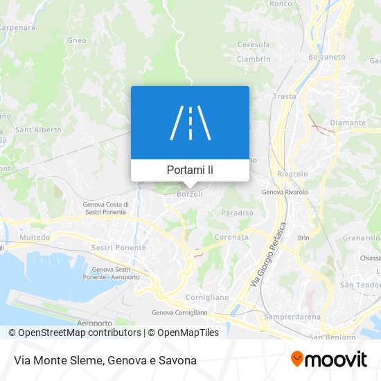 Mappa Via Monte Sleme