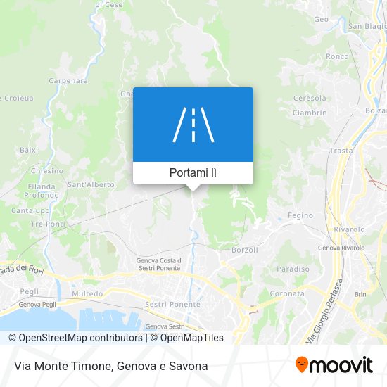 Mappa Via Monte Timone