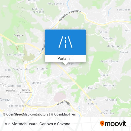 Mappa Via Mottachiusura