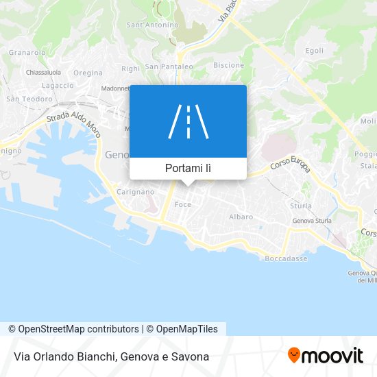 Mappa Via Orlando Bianchi