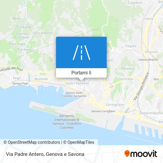 Mappa Via Padre Antero