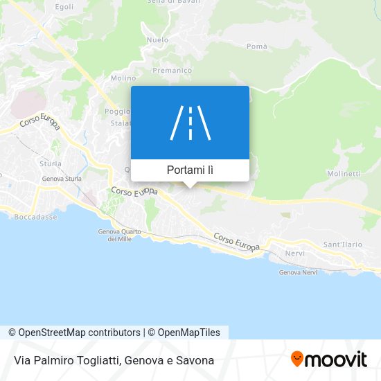 Mappa Via Palmiro Togliatti