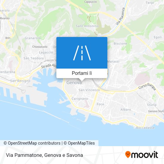 Mappa Via Pammatone
