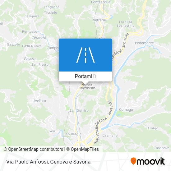 Mappa Via Paolo Anfossi