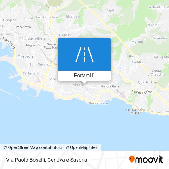 Mappa Via Paolo Boselli