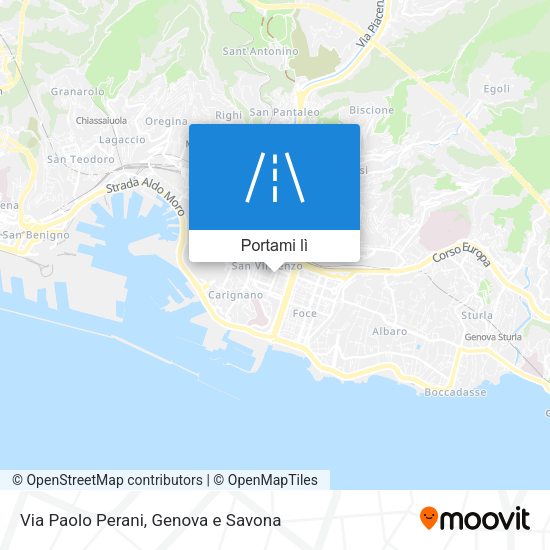 Mappa Via Paolo Perani