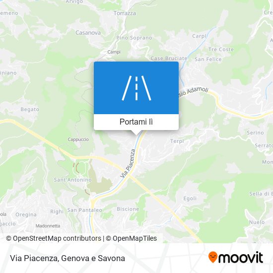 Mappa Via Piacenza